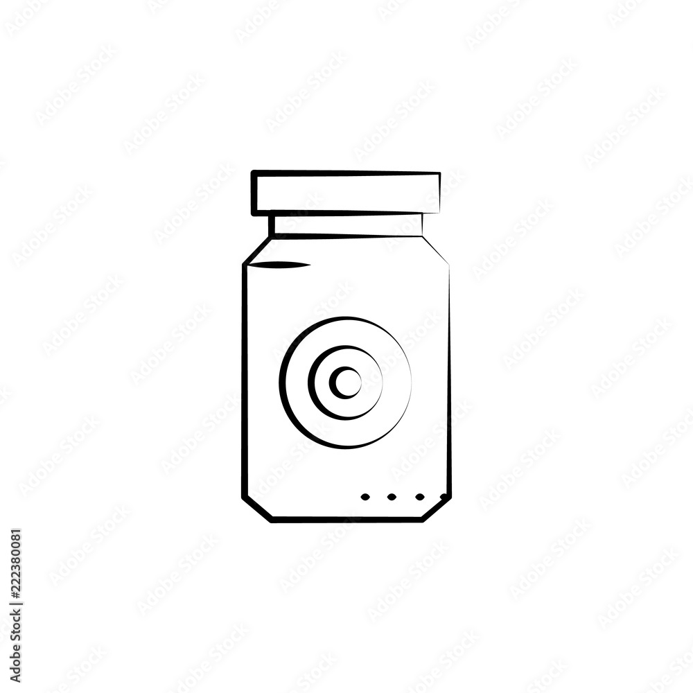 Poster eye jar icon. element of mad science icon for mobile concept and web apps. hand drawn eye jar icon c