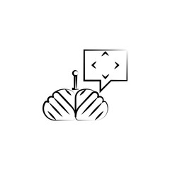 Mind control icon. Element of mad science icon for mobile concept and web apps. Hand drawn Mind control icon can be used for web and mobile