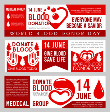 Blood donation design for World Donor Day