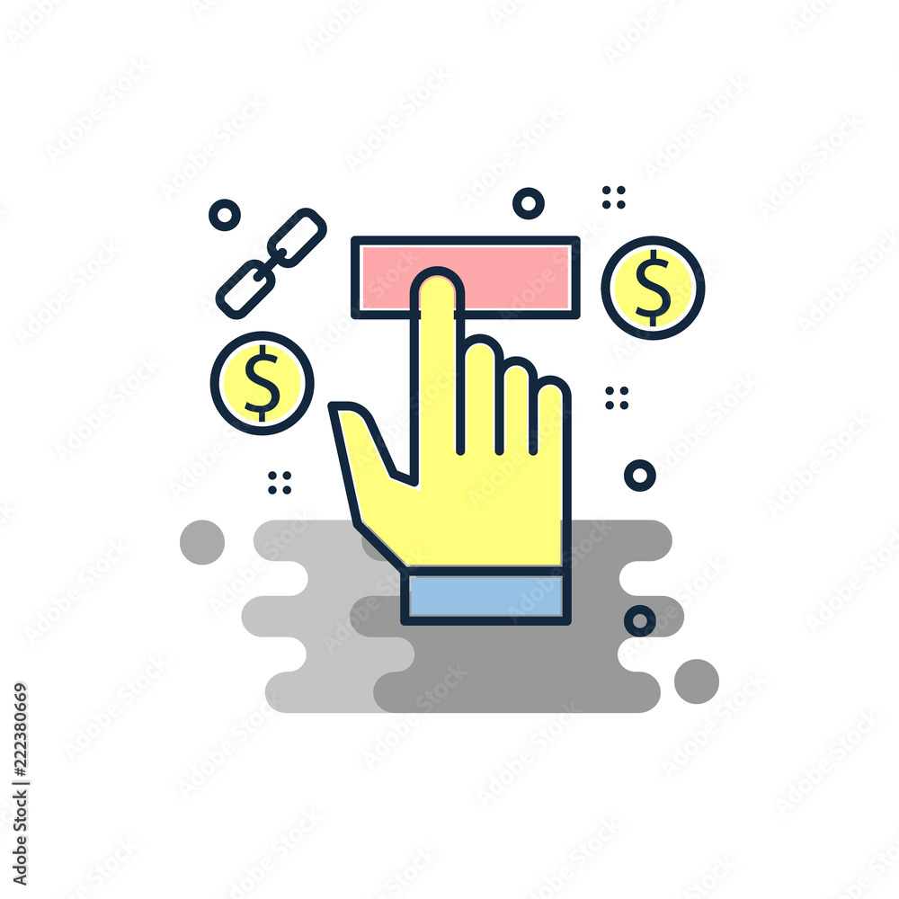 Poster payment icon. element of business icon for mobile concept and web apps. colored payment icon can be 