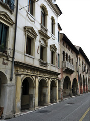 Fototapeta na wymiar The ancient historic streets of the romantic city of Verona Italy
