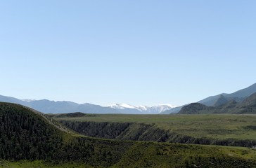 Mountain landscape in the region of the Chuysko-Katun valley. Altai Republic. Siberia
