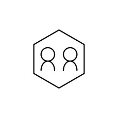 users communication icon. Element of online and web for mobile concept and web apps icon. Thin line icon for website design and development, app development. Premium icon