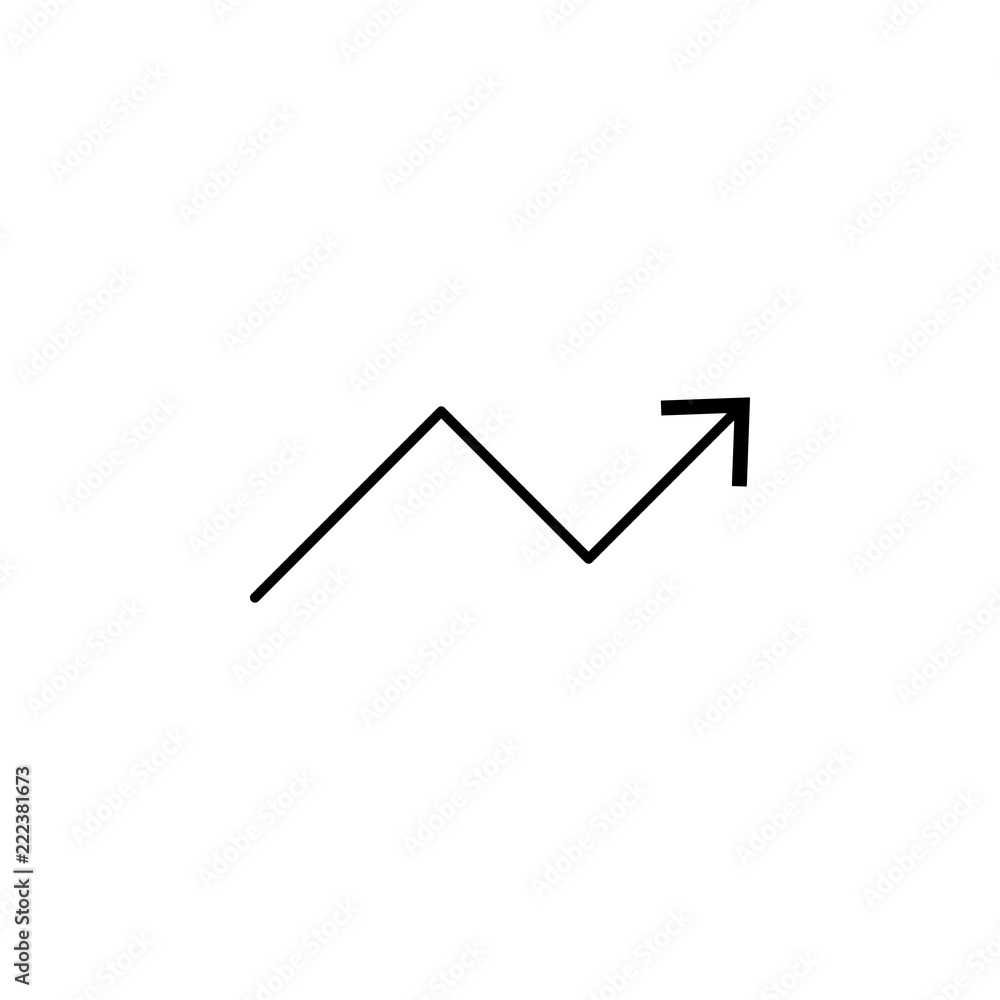 Poster statistics up arrow icon. element of online and web for mobile concept and web apps icon. thin line 