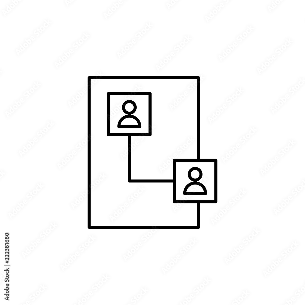 Aufkleber connect network icon. element of online and web for mobile concept and web apps icon. thin line icon