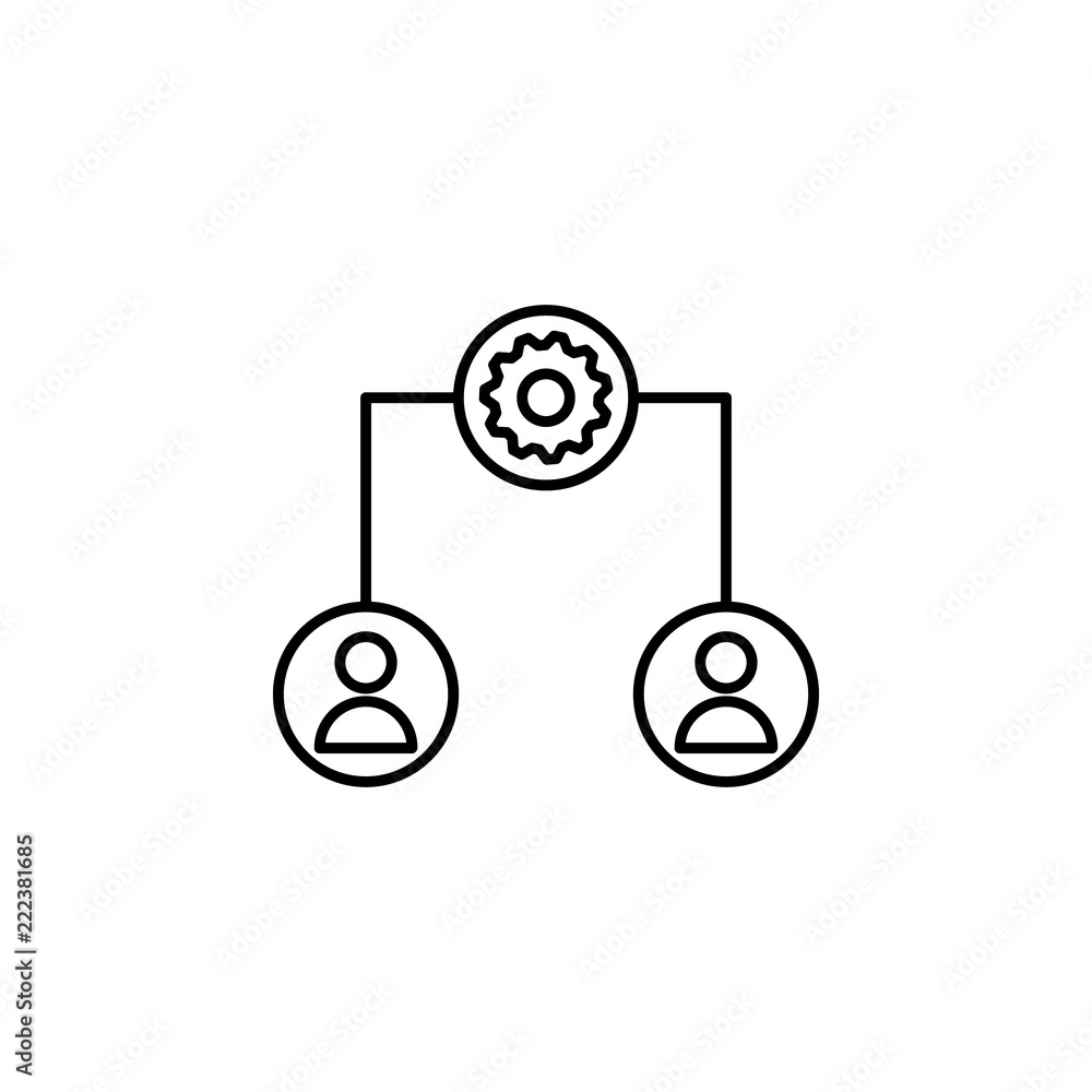 Aufkleber connect network icon. element of online and web for mobile concept and web apps icon. thin line icon