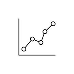 line statistics icon. Element of online and web for mobile concept and web apps icon. Thin line icon for website design and development, app development. Premium icon