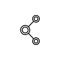 will share icon. Element of online and web for mobile concept and web apps icon. Thin line icon for website design and development, app development. Premium icon