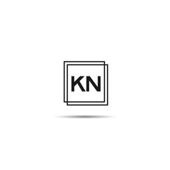 Initial Letter KN Logo Template Design