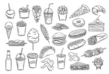 Street food icons
