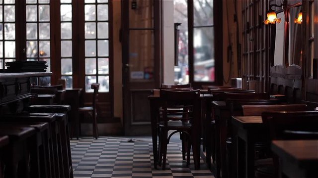 Interior of a Traditional Argentinean Cafe.  