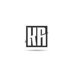 Initial Letter KR Logo Template Design