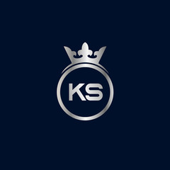 Initial Letter KS Logo Template Design