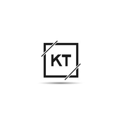 Initial Letter KT Logo Template Design