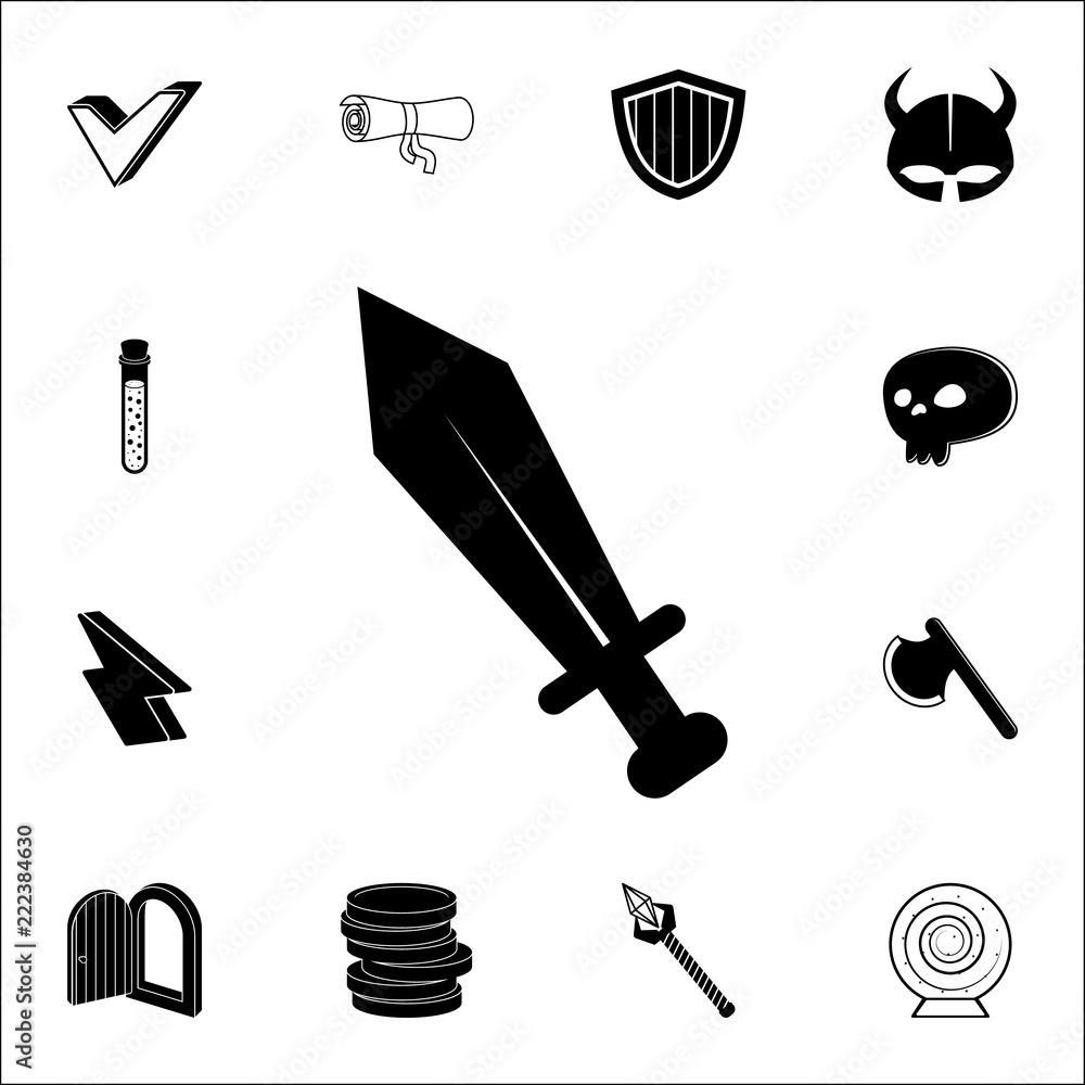 Poster sign in the game weapon icon. game icons universal set for web and mobile