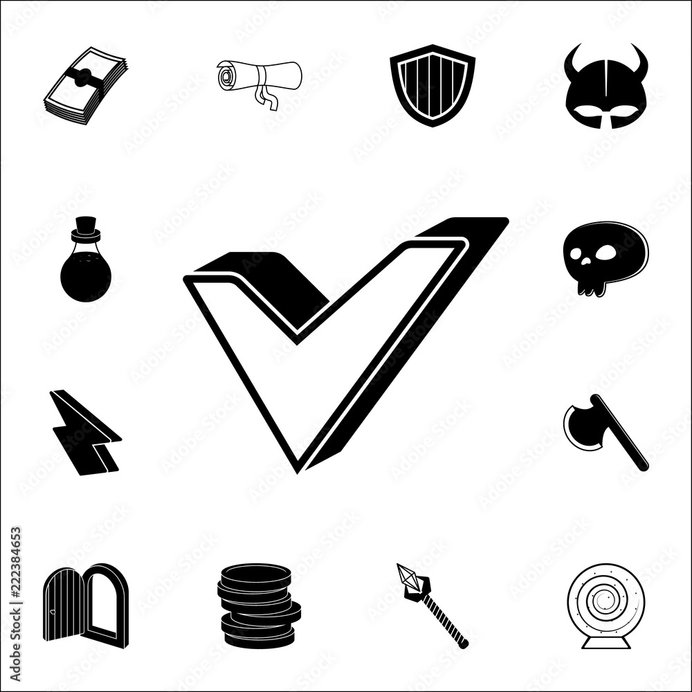 Aufkleber sign in the game passage icon. game icons universal set for web and mobile