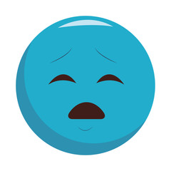 Fototapeta premium Worried chat emoticon