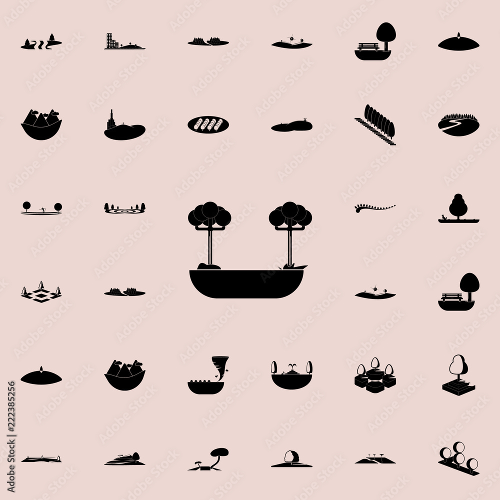 Poster trees icon. park and landscape icons universal set for web and mobile