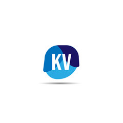 Initial Letter KV Logo Template Design