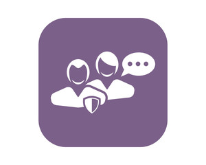 shield person avatar figure silhouette profile image vector icon logo