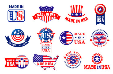 Vector Made in USA quality product tags