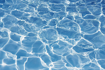 Texture of water in swimming pool for background