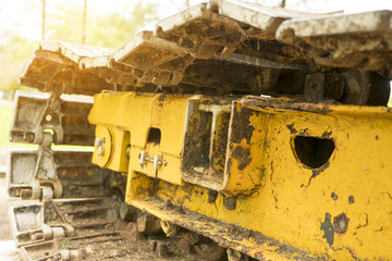 Old Loader Being parked