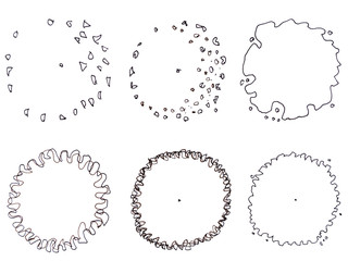 Fototapeta premium top view set graphic trees.for architecture and landscape design. for layout of the garden.