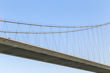 Fototapeta premium the bridge on Bosphorus connecting the european waterside of Istanbul with the asian waterside