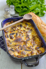 gratin d'endives et champignons