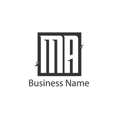 Initial Letter MA Logo Template Design