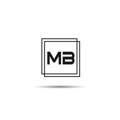 Initial Letter MB Logo Template Design