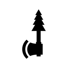 Lumberjack Logo. Timber Icon. Logging Symbol. Vector Eps 08.