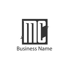 Initial Letter MC Logo Template Design