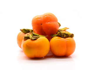 persimmon isolated on white