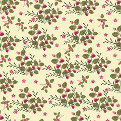 Floral Flower Seamless Pattern Wallpaper Background Wrap Illustration
