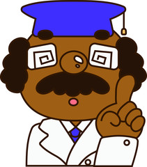 Knowledgeable doctor's illustration