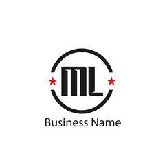 Initial Letter ML Logo Template Design