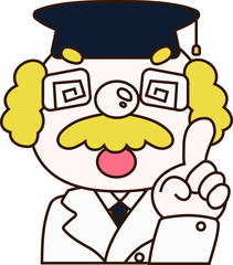 Knowledgeable doctor's illustration