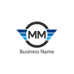 Initial Letter MM Logo Template Design
