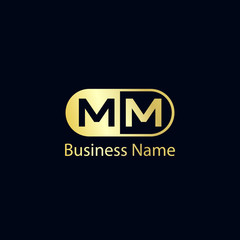 Initial Letter MM Logo Template Design
