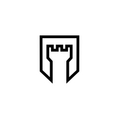 Strong Castle Fort Fortress Protection Guard Shield Symbol