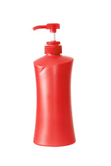 Plastic Bottle pump Of Gel, Liquid Soap, Lotion, Cream, Shampoo on white background