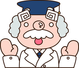 Knowledgeable doctor's illustration