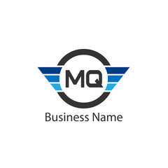 Initial Letter MQ Logo Template Design