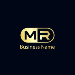 Initial Letter MR Logo Template Design