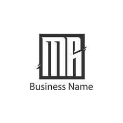 Initial Letter MR Logo Template Design