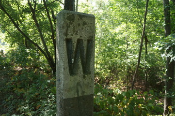 old train directional marker