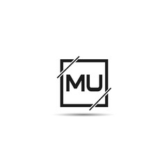 Initial Letter MU Logo Template Design