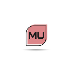 Initial Letter MU Logo Template Design